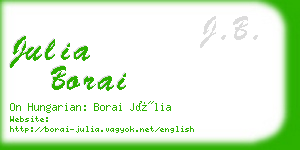 julia borai business card